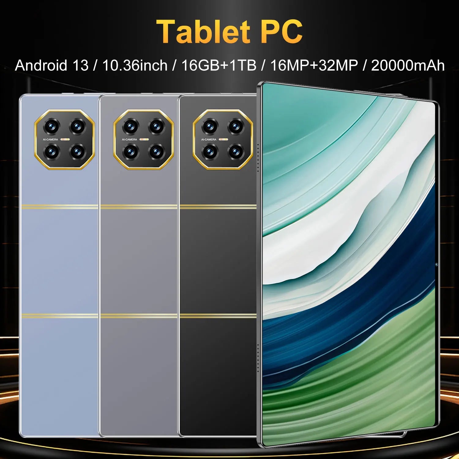 2025 Global New 10.36 inch tablet Android 13 mate13 Pro 16GB 1TB Snapdragon 8 Gen2 4KHD 5G WIFI Bluetooth WPS 20000mAh tablets