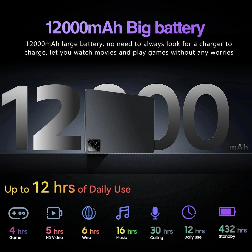 2025 Global New 10.36 inch tablet Android 13 mate13 Pro 16GB 1TB Snapdragon 8 Gen2 4KHD 5G WIFI Bluetooth WPS 20000mAh tablets