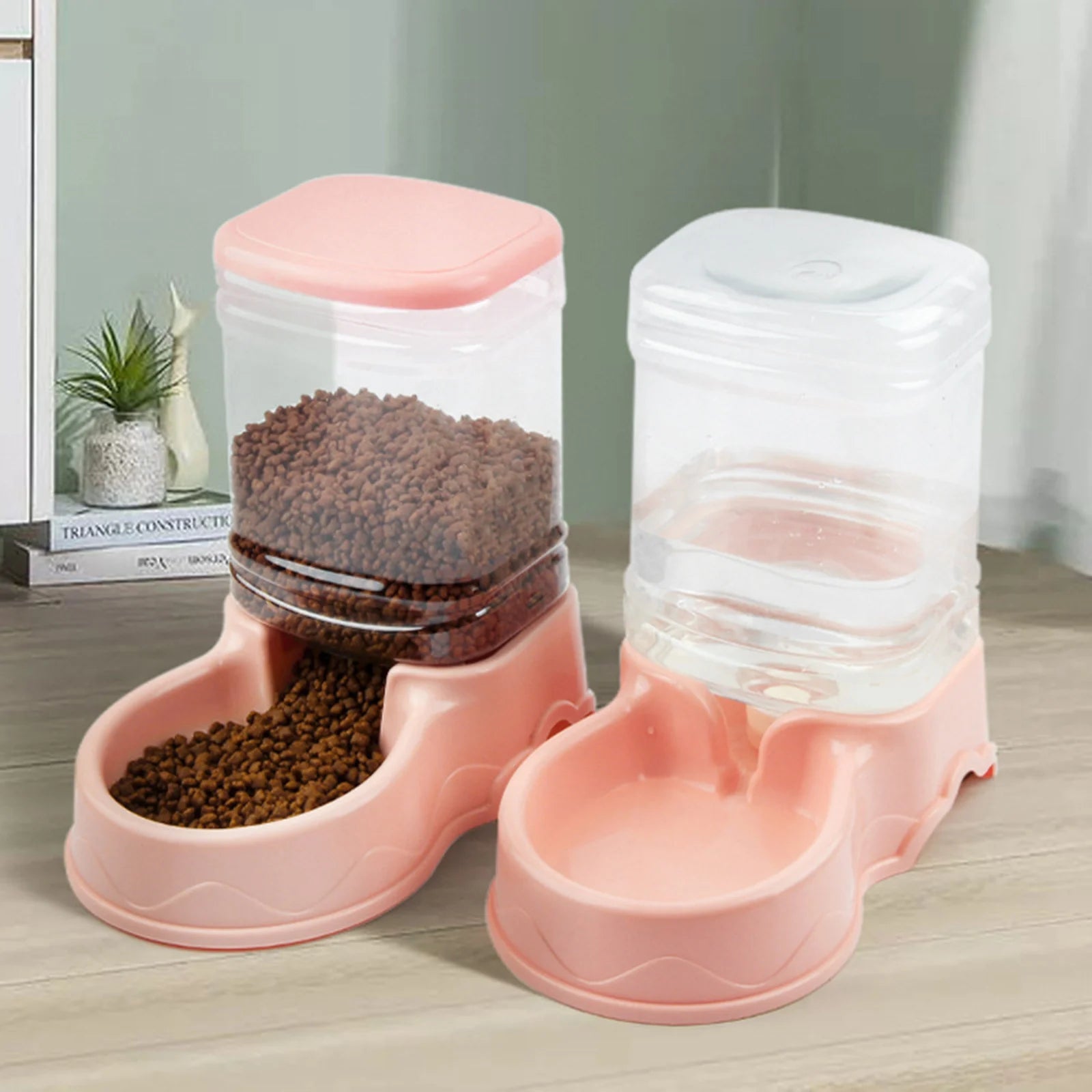 3.5L Automatic Pet Feeder Water Food Dispenser for Dogs And Cats Small Medium Large - Pet Drinking Dish Travel Supply