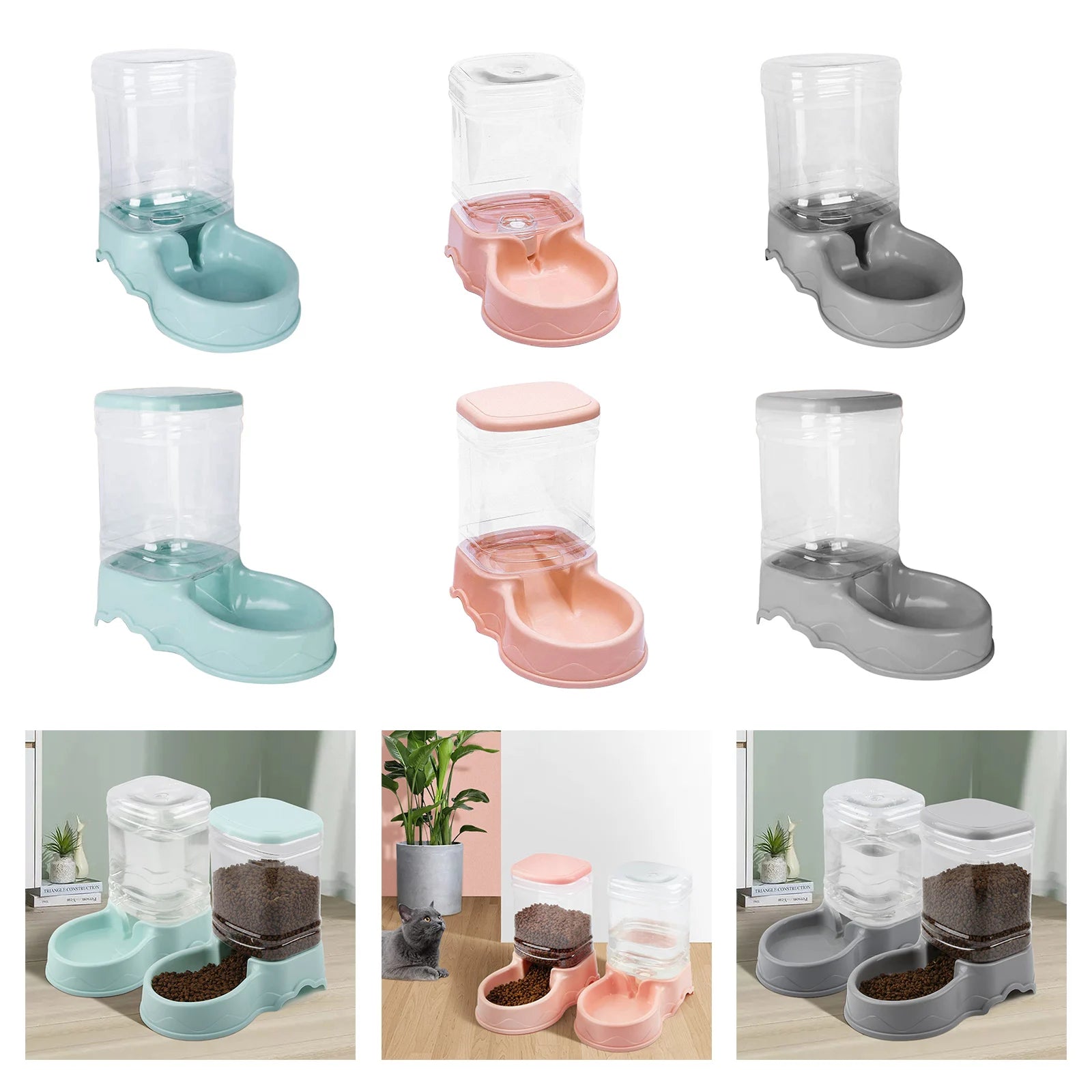3.5L Automatic Pet Feeder Water Food Dispenser for Dogs And Cats Small Medium Large - Pet Drinking Dish Travel Supply