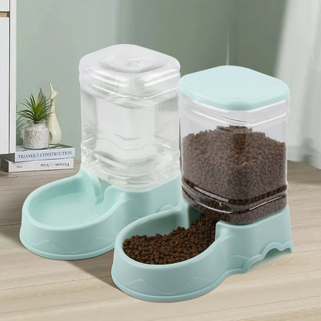 3.5L Automatic Pet Feeder Water Food Dispenser for Dogs And Cats Small Medium Large - Pet Drinking Dish Travel Supply