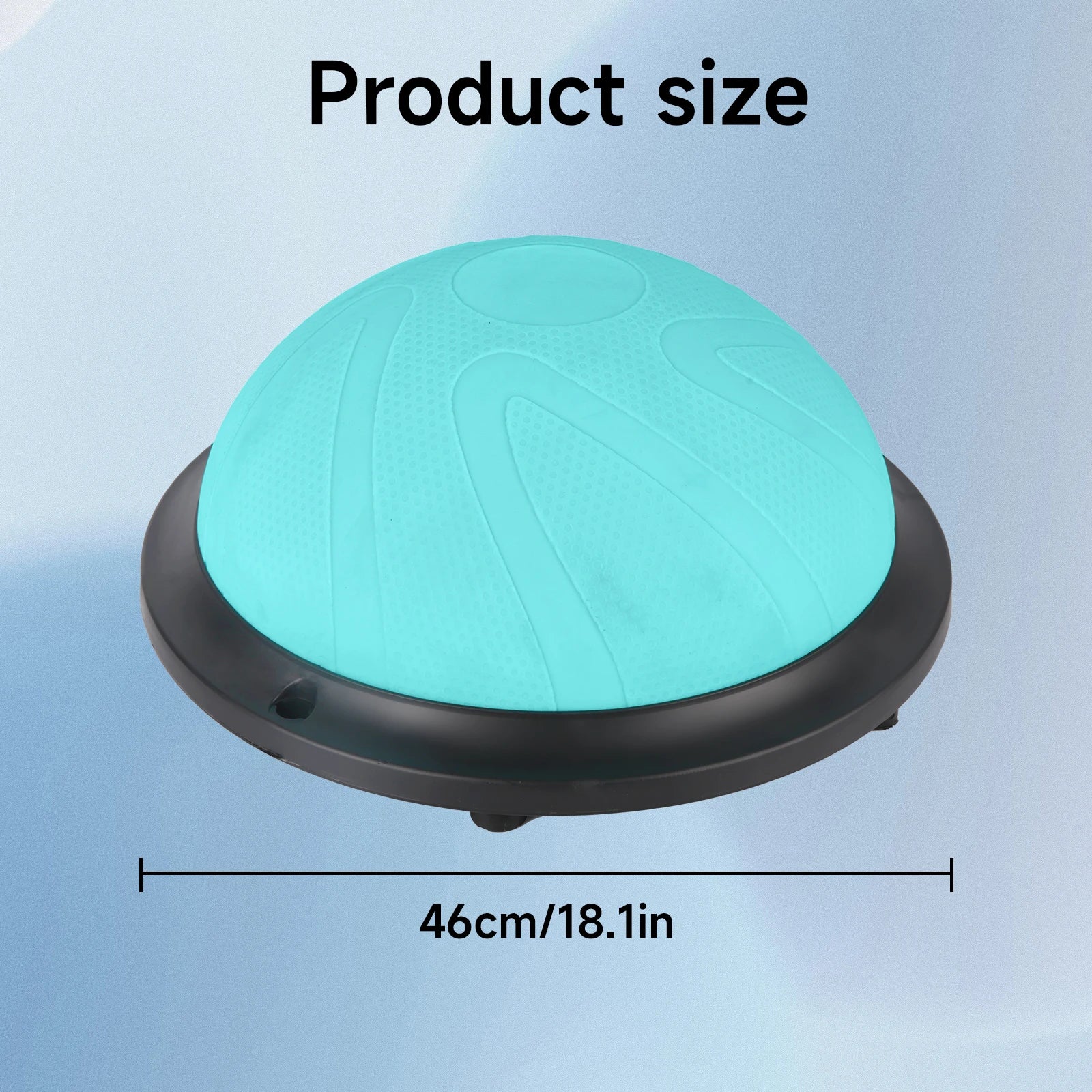 1pc Yoga Balance Ball Wave Speed Ball Half Round Foot Balance Ball Thickened Explosion-proof Yoga Ball Fitness Core Weight Loss