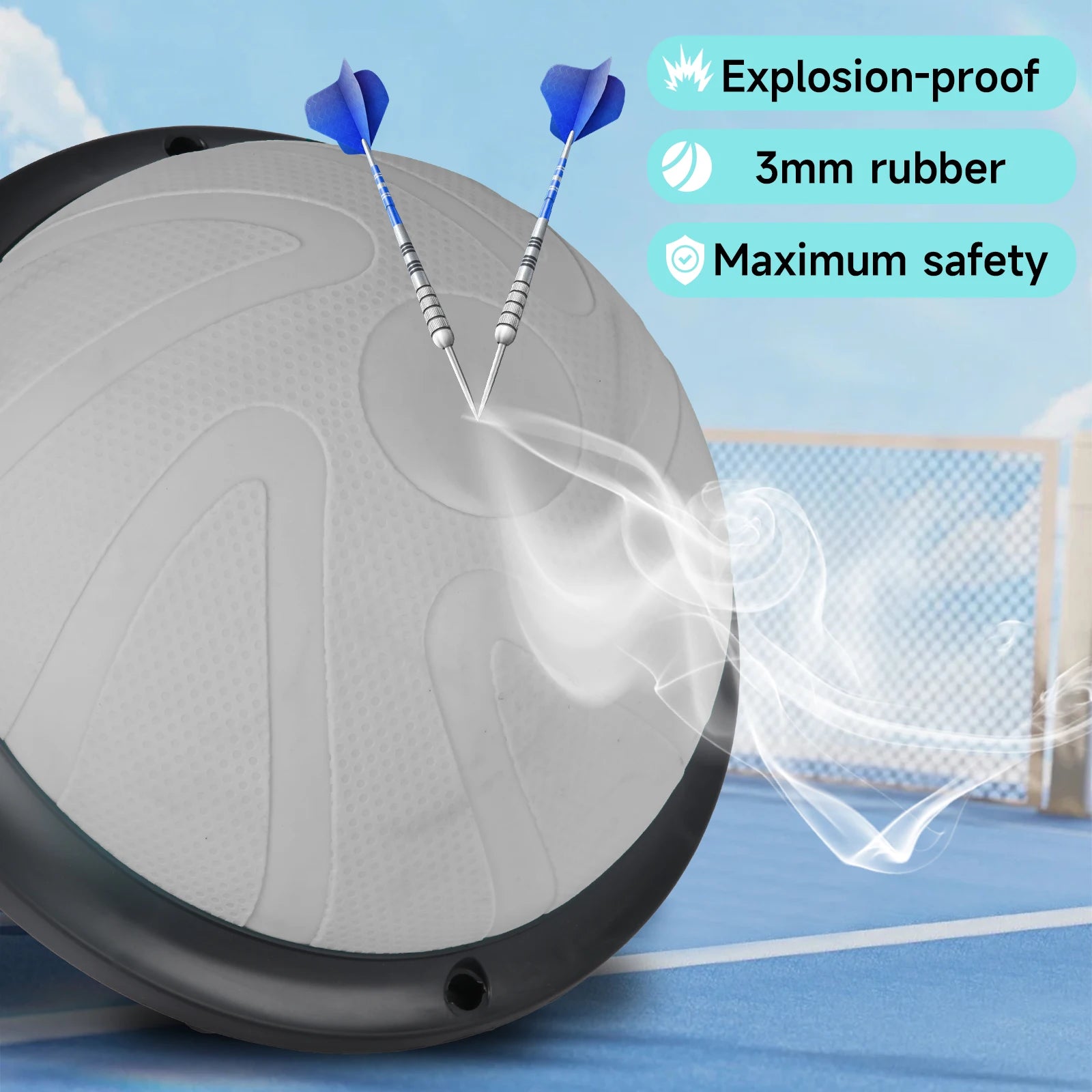 1pc Yoga Balance Ball Wave Speed Ball Half Round Foot Balance Ball Thickened Explosion-proof Yoga Ball Fitness Core Weight Loss