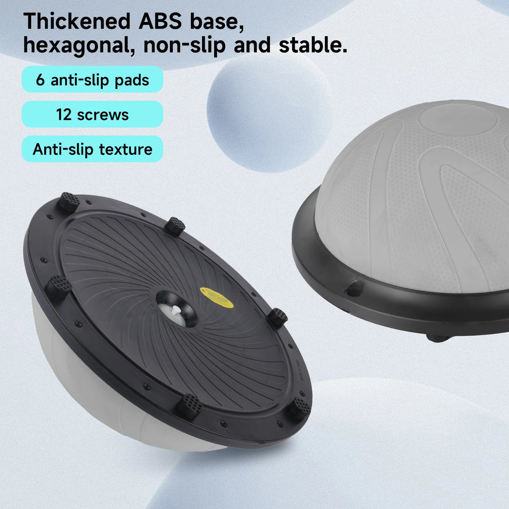 1pc Yoga Balance Ball Wave Speed Ball Half Round Foot Balance Ball Thickened Explosion-proof Yoga Ball Fitness Core Weight Loss