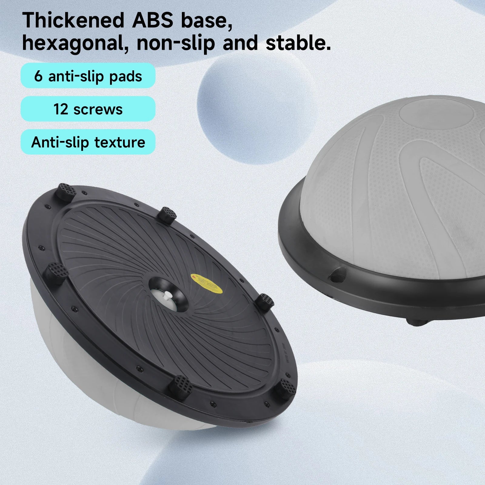 1pc Yoga Balance Ball Wave Speed Ball Half Round Foot Balance Ball Thickened Explosion-proof Yoga Ball Fitness Core Weight Loss