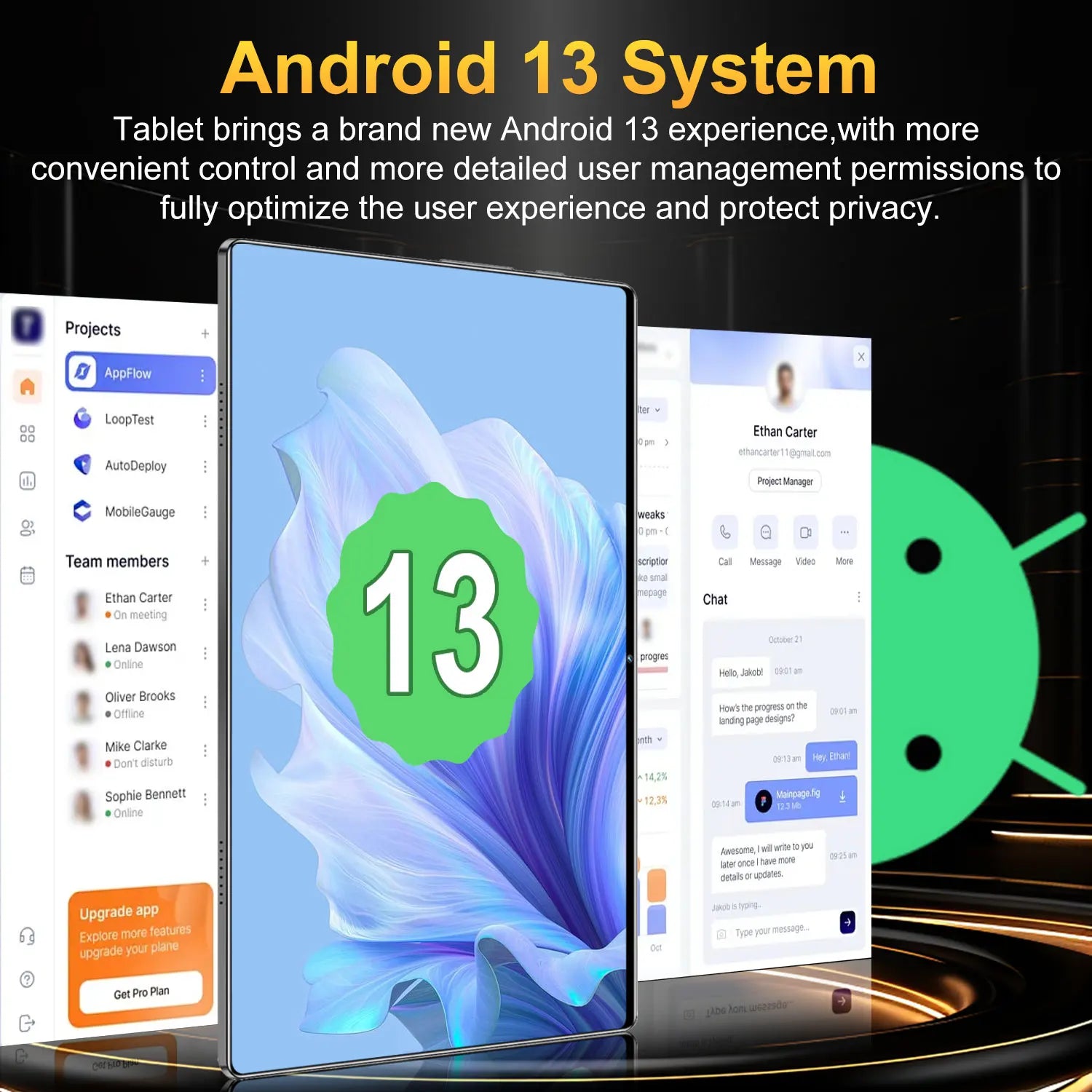 2025 Global New 10.36 inch tablet Android 13 mate13 Pro 16GB 1TB Snapdragon 8 Gen2 4KHD 5G WIFI Bluetooth WPS 20000mAh tablets