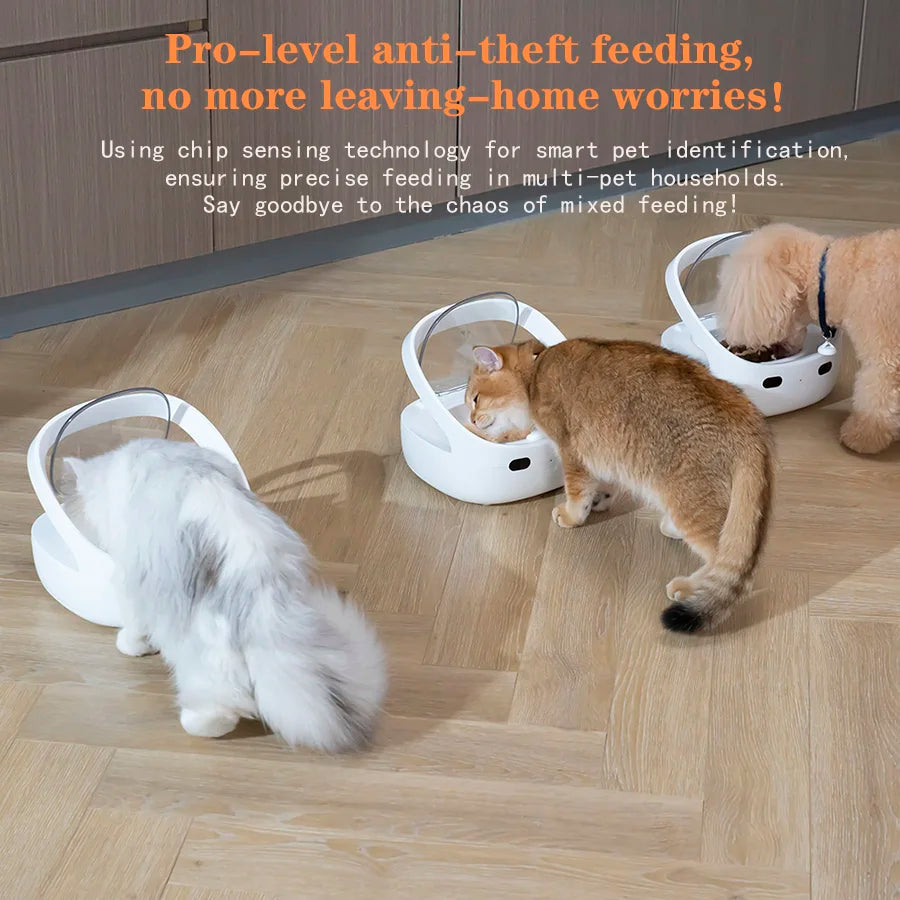 Petoneer NutriCare Multi-Pet Feeder for Cats And Dogs with App Global Version Smart Pet Feeder Plastic Material No Battery Included