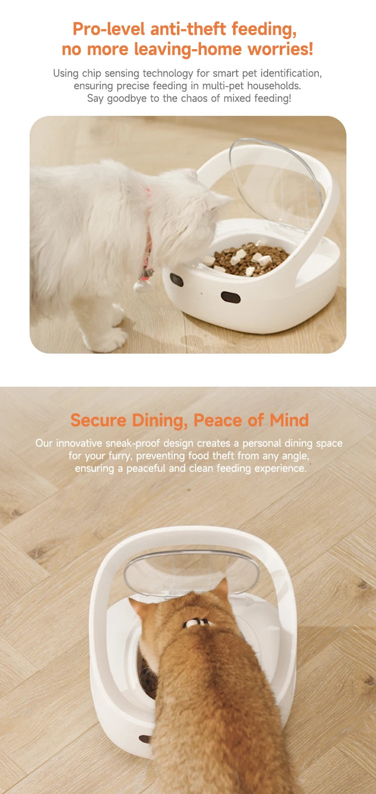 Petoneer NutriCare Multi-Pet Feeder for Cats And Dogs with App Global Version Smart Pet Feeder Plastic Material No Battery Included